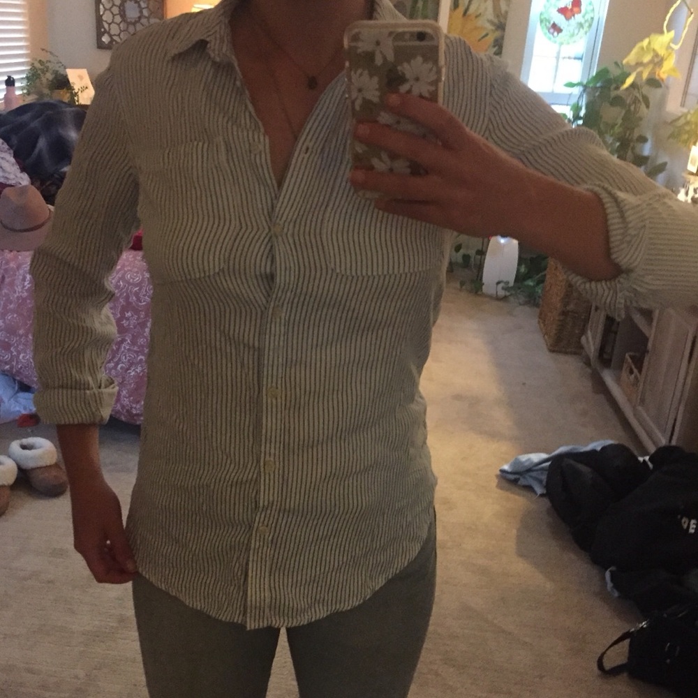 Striped button up - Picture 2 of 2